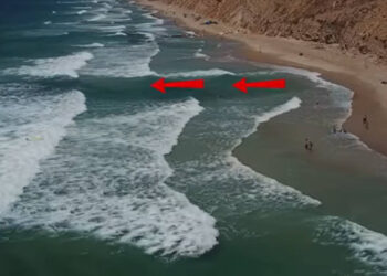 זרם חוזר / זרם פריצה. מתוך עמוד הפייסבוק של גלים בית ינאי נעורים - בית הספר לגלישה.