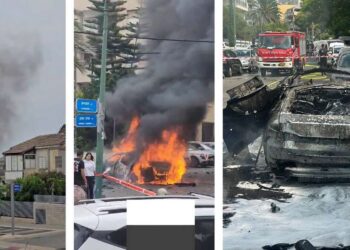 פיצוץ רכב היום, שישי 28.6 בהרצליה.