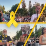 עצרת למען החטופים, כיכר הרוקדים הרצליה. צילומים מטה המאבק הדמוקרטי הרצליה