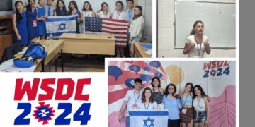 נבחרת ישראל בתחרות הדיבייט שהתקיימה בבלגרד בירת סרביה. צילומים אביטל שטאל, מאמנת הנבחרת