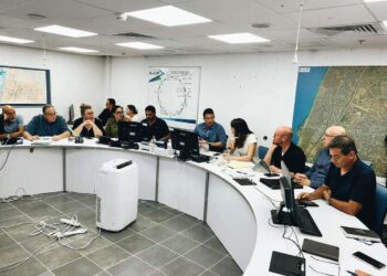 הערכת המצב שהתקיימה הבוקר. צילום: דוברות עיריית הרצליה.
