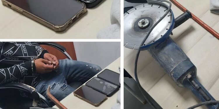 תיעוד מכלי הפריצה שנתפסו. צילום: דוברות המשטרה