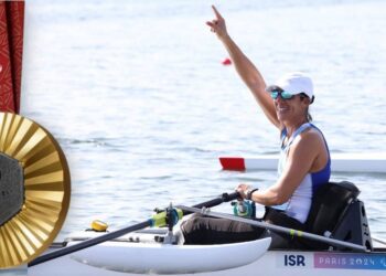 זוכת מדליית הזהב בחתירה במשחקים הפראלימפיים, מורן סמואל. צילום: לילך וייס רוזנברג