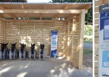 עמדות השכרה לכיסאות גלגלים בפארק הרצליה. צילומים דוברות העירייה