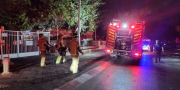 כוחות הכיבוי באירוע אחר בהרצליה החודש. צילום דוברות כבאות והצלה