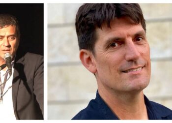 מימין: אדר ארד ראש מינהל חינוך וערכים הנכנס. צילום דוברות העירייה. משמאל: ד"ר יעקב נחום, סמנכ"ל חינוך וראש מינהל החינוך והערכים היוצא. צילום מתוך ערוץ היוטיוב של מנהל חינוך וערכים הרצליה.