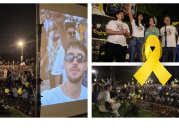 יום הולדת לעומר שם טוב החטוף בעזה. צילומים דוברות העירייה וזאב ינאי (חמ"ל הסיוע האזרחי הרצליה)