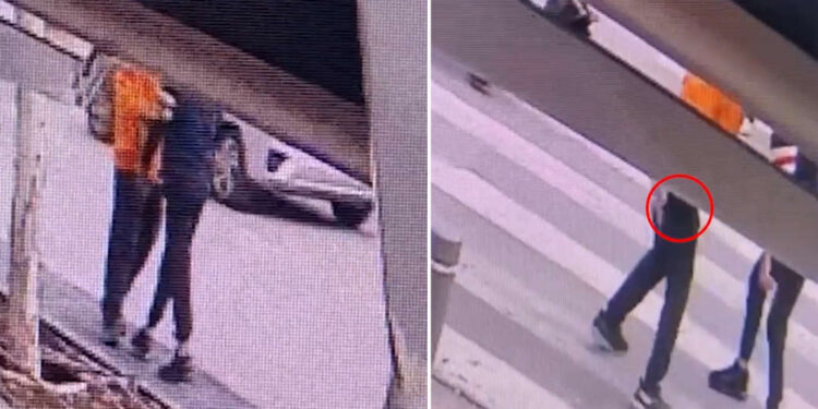 תיעוד אירוע הדקירה בהרצליה. צילום דוברות המשטרה