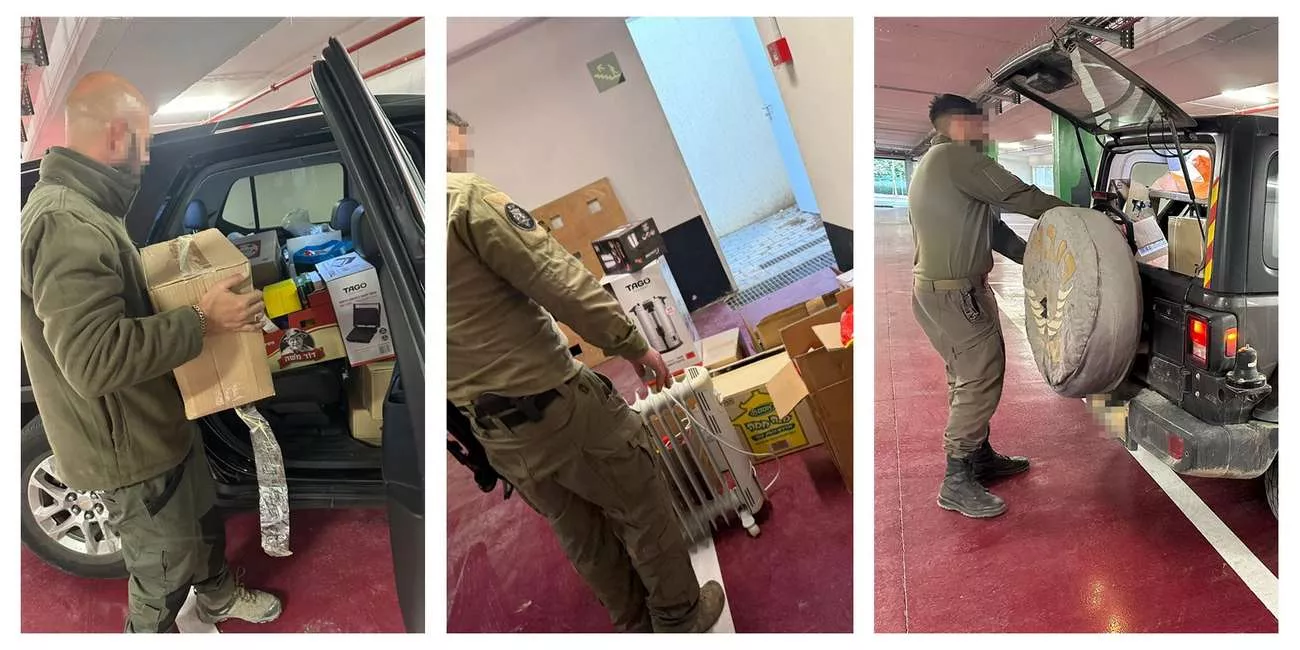 היחידות הקרביות מקבלות את ציוד הסיוע מהחמ"ל. צילומים באדיבות צוות החמ"ל