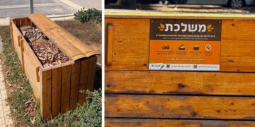 תיבות המַשְׁלֶכֶת שנבנו על ידי תלמידי בית-ספר מפתן ארז. צילומים דוברות העירייה