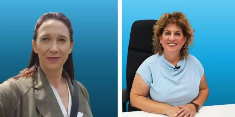 משמאל לימור מילר, מימין: טלי תמרי גבע. צילומים דוברות העירייה