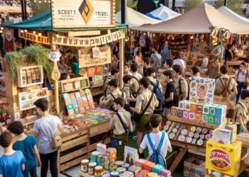 "קונים ותומכים". האירוע, שנועד לתמוך בעסקים שנפגעו ולהעניק במה לעסקים קטנים מהעוטף ומהצפון. התמונה נוצרה ב-AI
