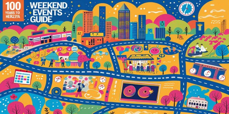הרצליה מתכוננת לסוף שבוע עמוס באירועי תרבות, מוזיקה ובידור לכל הגילאים. איור Envato AI