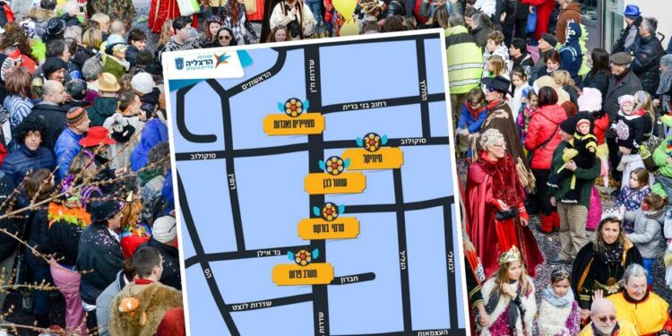 פורים בהרצליה: חגיגה קולנועית במקום עדלאידע מסורתית. צילום רקע Deposit Photos. מפת האירועים: דוברות העירייה