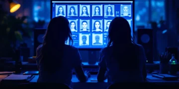 נעצרו בחשד ליצירת והפצה של תמונות עירום מזויפות. תמונה: עיבוד AI