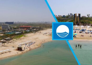 חוף אכדיה צפון, מבין שלושת החופים שזכו בתו הדגל הכחול. צילומים דוברות העירייה