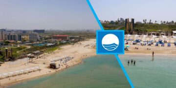 חוף אכדיה צפון, מבין שלושת החופים שזכו בתו הדגל הכחול. צילומים דוברות העירייה