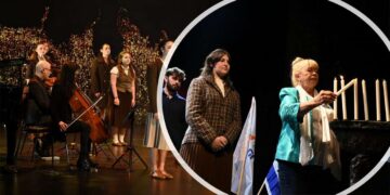 הטקס העירוני ליום הזיכרון לשואה ולגבורה בשנה שעברה. צילום: דוברות עיריית הרצליה.