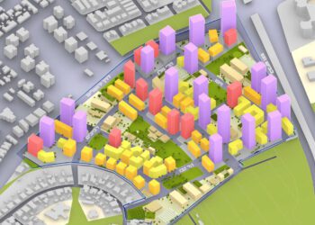 תוכנית ראשונית של שכונת יד התשעה החדשה, כפי שהוצגה בכנס עם התושבים. מקור: מצגת מהמפגש