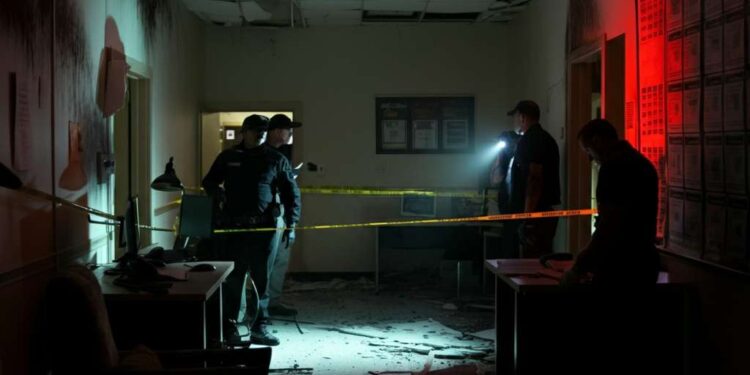 שריפה פרצה במשרד ברחוב זיסו בהרצליה. תמונה עיבוד AI