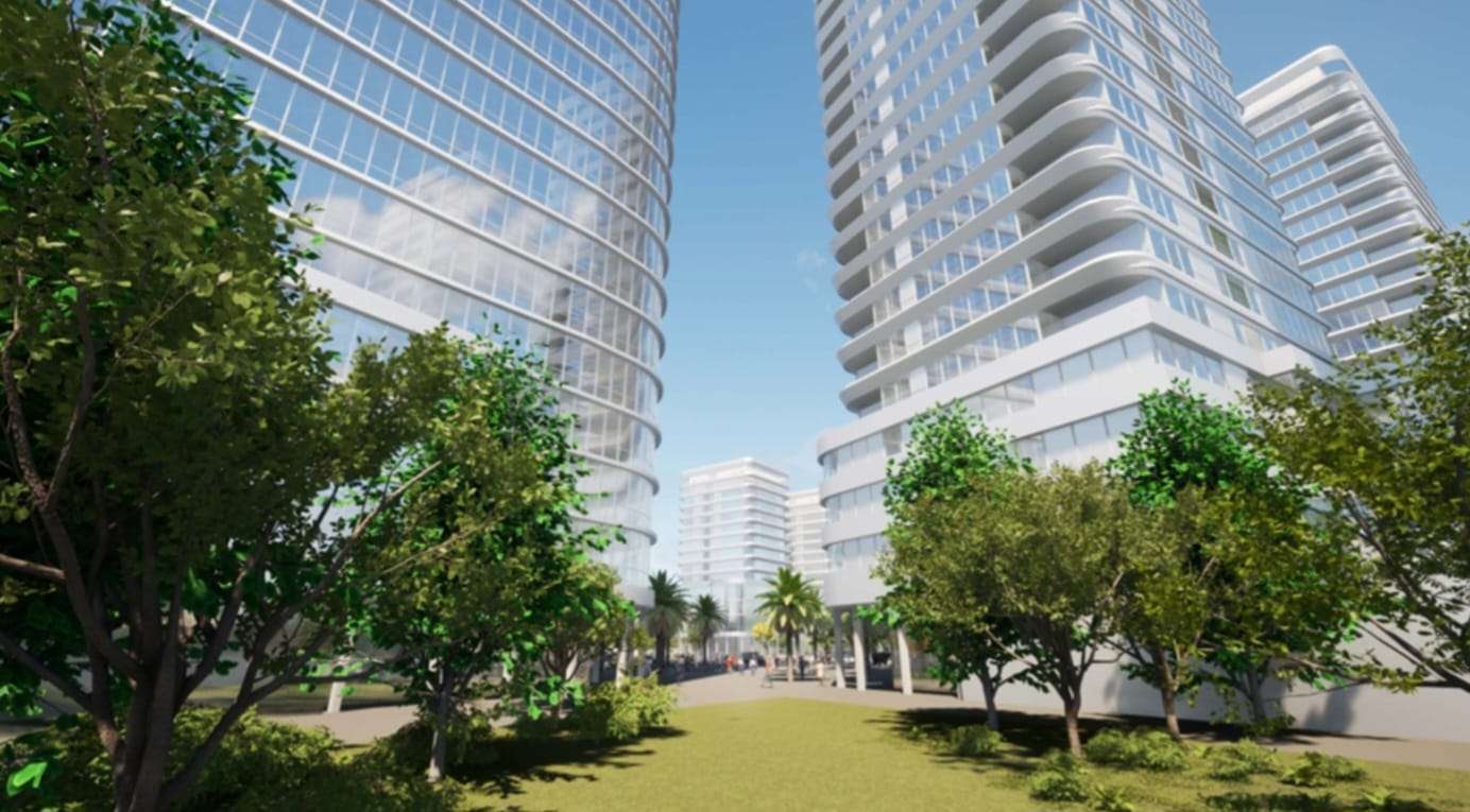 צומת כדורי של העשור הבא. הדמיות התוכנית. קרדיט: משרד האדריכלים דני קייזר.