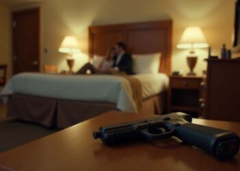 חשד לגניבת נשק באמצעות טשטוש קורבן במפגש מתוכנן. תמונה עיבוד AI