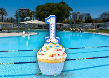 קאנטרי הרצליה חוגג שנה לפתיחתו המחודשת. צילום רקע דוברות העירייה