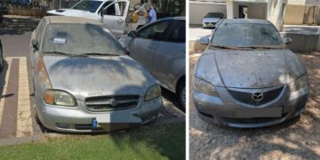 רכבים נטושים בהרצליה. צילומים דוברות העירייה