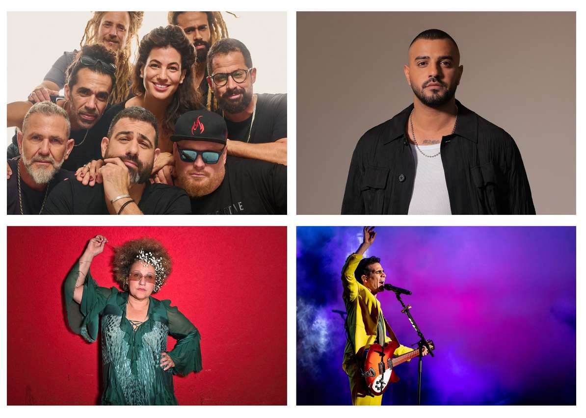 מימין לשמאל: איתי לוי. צילום: רן יחזקאל. התקווה 6. צילום: משה נחומוביץ. אביב גפן. צילום: אלון לוין. קרולינה. צילום: עידו איז'ק.