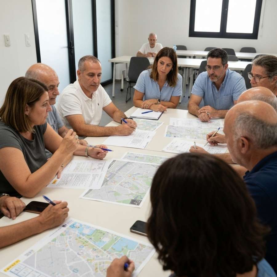 תכנון קווי ההיסעים בוצע במלואו ומראשיתו בשיתוף פעולה עם התושבים, חברי צוותי התחבורה השכונתיים. תמונה: עיבוד AI