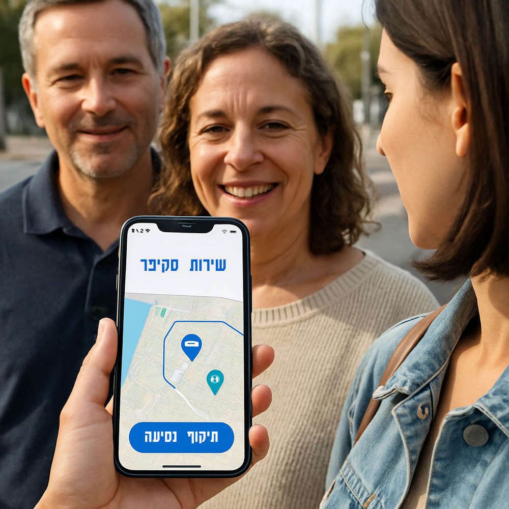 קישור להורדת האפליקציה יופץ על ידי העירייה בימים הקרובים לקראת הפעלת השירות. תמונה: עיבוד AI