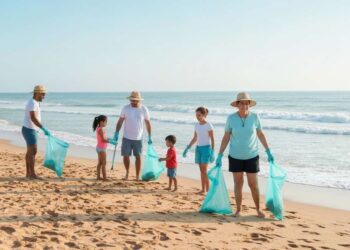 ניקיון החופים הגדול חוזר! עשרות שותפים, אלפי מתנדבות ומתנדבים, עשרות חופים ונחלים, פעילות סביבתית חווייתית לרגל השנה החדשה. תמונה: עיבוד AI