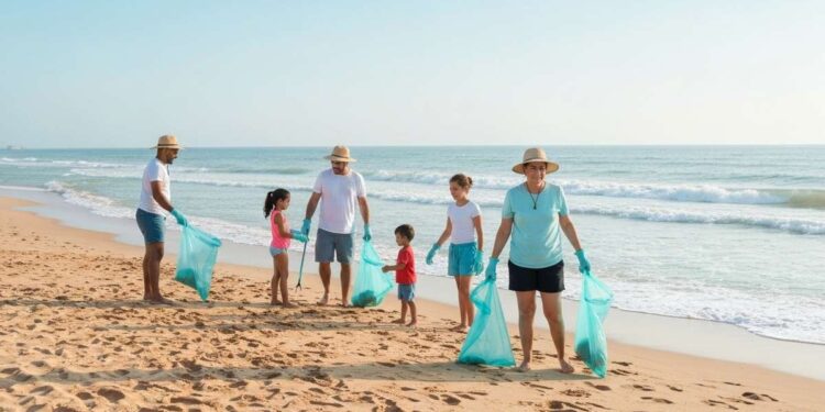 ניקיון החופים הגדול חוזר! עשרות שותפים, אלפי מתנדבות ומתנדבים, עשרות חופים ונחלים, פעילות סביבתית חווייתית לרגל השנה החדשה. תמונה: עיבוד AI