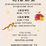 יום כיפור תשרי תשפ"ו (2025) - הקהילה הליברלית הרצליה פיתוח