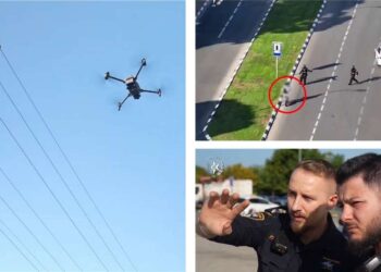 פקד ליטבין: "הרחפן – פורץ דרך במאבק בקטל בדרכים. האכיפה למען הציבור – למנוע את האסון הבא." צילומים דוברות המשטרה