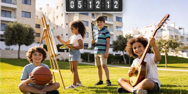ילדים מבלים בחוץ