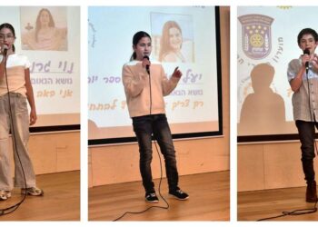 מימין לשמאל: נווה שוורץ (מקום שני), יעל סוכר (מקום ראשון) ונוי גרנות (מקום שלישי). תמונות: רוטרי הרצליה