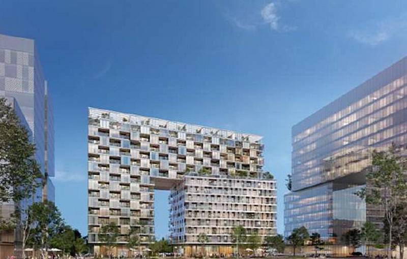 התוכנית, המשתרעת על שטח של כ־24 דונם בצפון מזרח אזור התעסוקה המערבי, עתידה להפוך את המתחם ממקום תעסוקה משרדי מסורתי לרובע עירוני פעיל, עם עירוב שימושים, ירוק ונגיש הפועל לאורך כל שעות היממה. הדמיות: משרד משה צור אדריכלים ומתכנני ערים