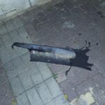 נפילת רסיסים בשטח פתוח, בעקבות אירועי שיגורי טילים. תמונה: דוברות עיריית הרצליה