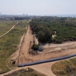 מתחם תע"ש נוף: הגדר ההיקפית החדשה מבט לכיון דרום. צילום מערכת האתר