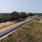 מתחם תע"ש נוף: הגדר ההיקפית החדשה מבט לכיון דרום מערב. צילום מערכת האתר