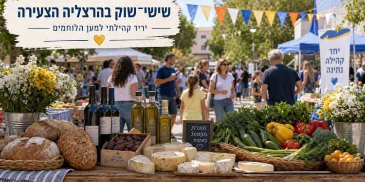 חמל יהודה הנשיא מצטרף ל"הרצליה LIVE" ביום שישי הקרוב ביריד מכירות ללוחמים - 'שישי-שוק'. תמונה: עיבוד AI