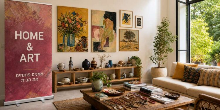 אירוע HOME&ART חוזר עם כ-50 אומניות ואומנים מרחבי העיר שיפתחו את ביתם לציבור הרחב וימכרו את יצירותיהם. תמונה: עיבוד AI