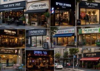 כצעד משמעותי וראשון מסוגו בעיר הרצליה, גיבשה העירייה מדיניות שילוט אחידה, ברורה ומקצועית לכלל בתי העסק בעיר. תמונה: עיבוד AI