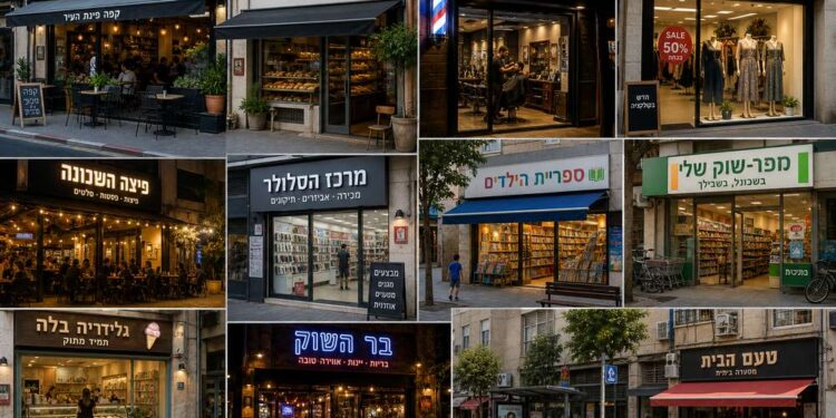 כצעד משמעותי וראשון מסוגו בעיר הרצליה, גיבשה העירייה מדיניות שילוט אחידה, ברורה ומקצועית לכלל בתי העסק בעיר. תמונה: עיבוד AI