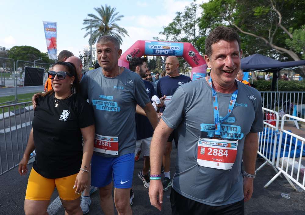 ראש עיריית הרצליה, יריב פישר, השתתף במקצה ה-5 ק״מ. צילום: דוברות העירייה