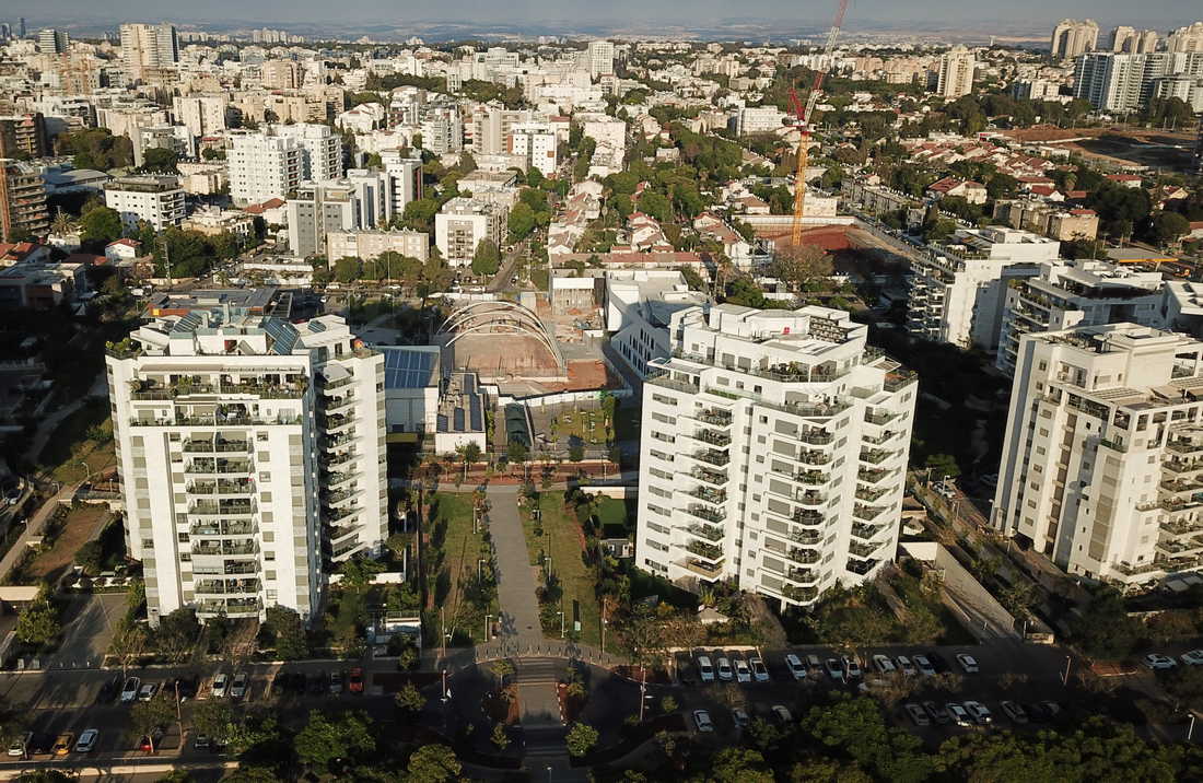 שכונת חנה רובינא נמצאת במערב העיר, בין הרצליה הירוקה לשיכון ויצמן. מבט מכיוון מערב, צילום: מערכת האתר