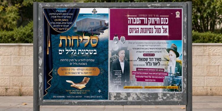 כנס אחד התקיים, הזמנה אחרת שונתה: הרב גלזר לא ישתתף באירוע בגליל ים. קולאז AI על בסיס ההזמנות המקוריות שפורסמו.