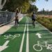 רשת אופנידן רשת שבילי האופניים המחברת בין ערי המרכז, הכוללת שבילי אופניים רציפים, רחבים, מופרדים וירוקים. תמונה: עיבוד AI
