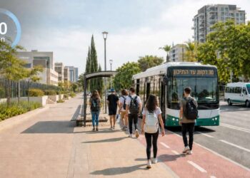 העירייה יוצאת בפיילוט ייחודי בארץ שבו תלמידי העיר יוכלו להגיע לבתי הספר העל יסודיים בפרק זמן של עד 30 דקות באמצעות תחבורה מקיימת. תמונה: עיבוד AI